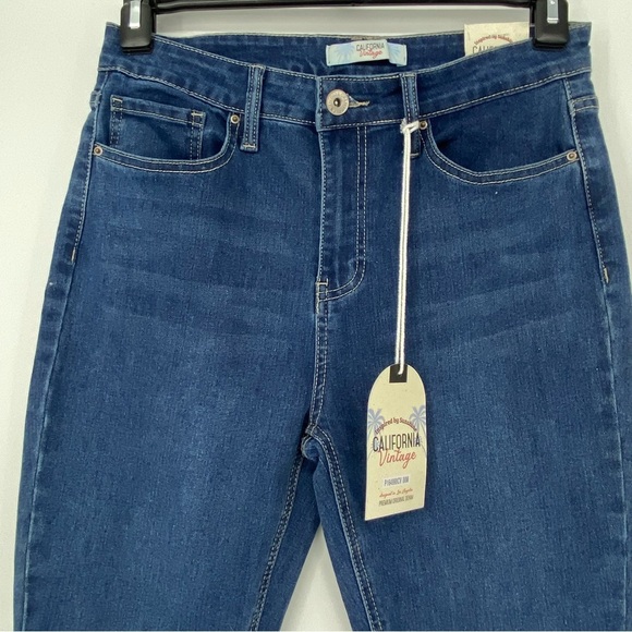California Vintage Stretch Flare Blue Jeans Juniors 11/30 -NWT - Picture 5 of 14